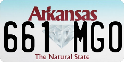 AR license plate 661MGO