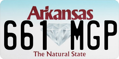 AR license plate 661MGP