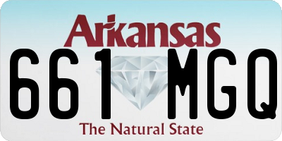 AR license plate 661MGQ