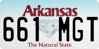 AR license plate 661MGT
