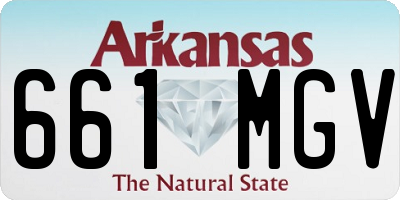 AR license plate 661MGV
