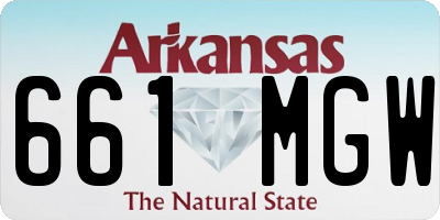AR license plate 661MGW