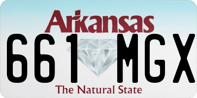 AR license plate 661MGX