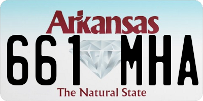 AR license plate 661MHA