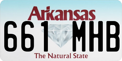 AR license plate 661MHB