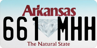 AR license plate 661MHH
