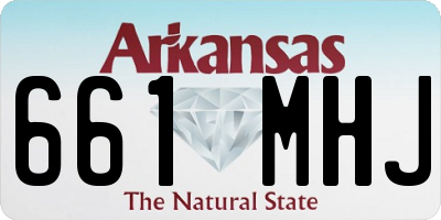 AR license plate 661MHJ