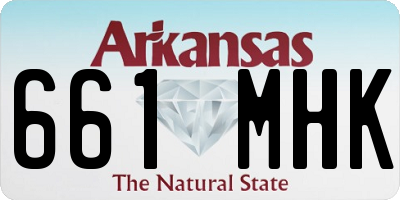 AR license plate 661MHK