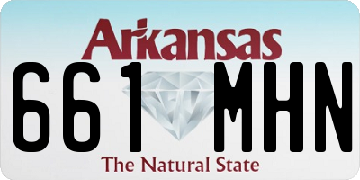 AR license plate 661MHN