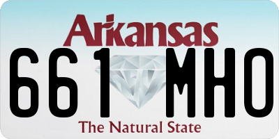 AR license plate 661MHO