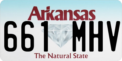 AR license plate 661MHV