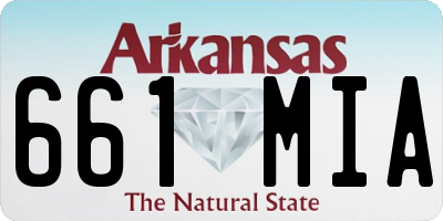 AR license plate 661MIA