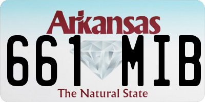 AR license plate 661MIB