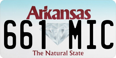 AR license plate 661MIC