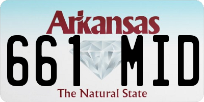 AR license plate 661MID