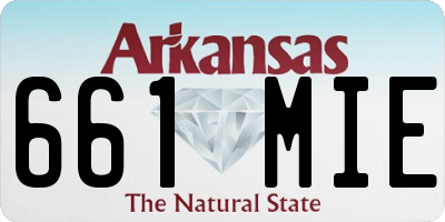 AR license plate 661MIE