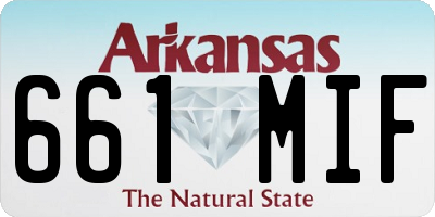 AR license plate 661MIF