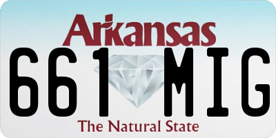 AR license plate 661MIG