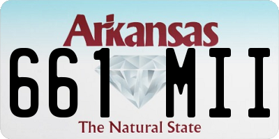 AR license plate 661MII