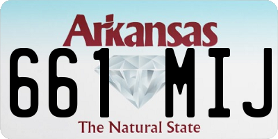 AR license plate 661MIJ