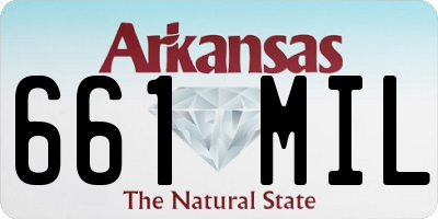 AR license plate 661MIL