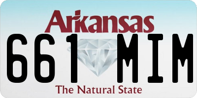 AR license plate 661MIM