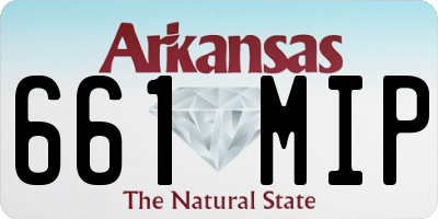 AR license plate 661MIP