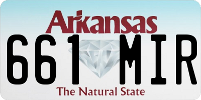 AR license plate 661MIR