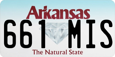 AR license plate 661MIS