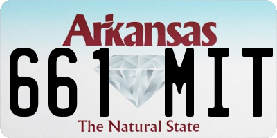AR license plate 661MIT