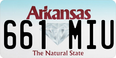 AR license plate 661MIU