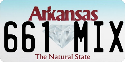 AR license plate 661MIX