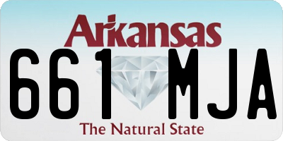 AR license plate 661MJA