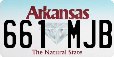 AR license plate 661MJB
