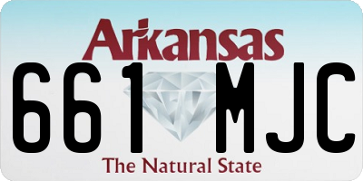 AR license plate 661MJC