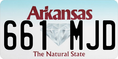 AR license plate 661MJD