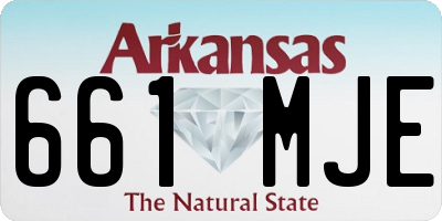 AR license plate 661MJE