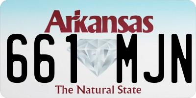 AR license plate 661MJN