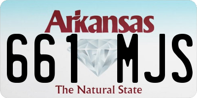 AR license plate 661MJS