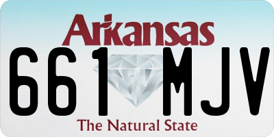 AR license plate 661MJV