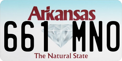 AR license plate 661MNO