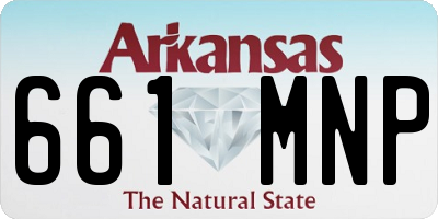 AR license plate 661MNP