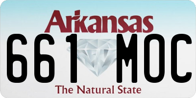 AR license plate 661MOC