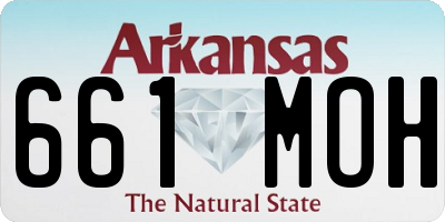 AR license plate 661MOH