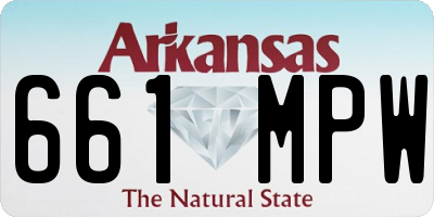 AR license plate 661MPW