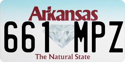 AR license plate 661MPZ