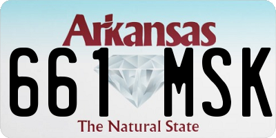 AR license plate 661MSK