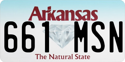 AR license plate 661MSN
