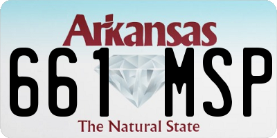 AR license plate 661MSP