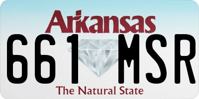 AR license plate 661MSR
